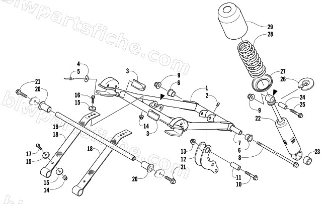 REAR SUSPENSION FRONT ARM ASSEMBLY diagram