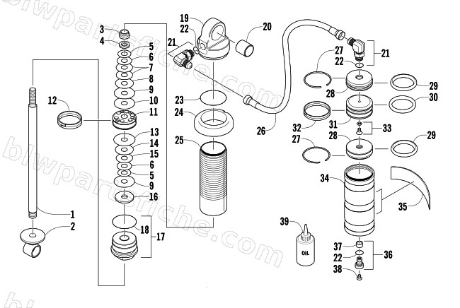 REAR SUSPENSION FRONT ARM SHOCK ABSORBER diagram