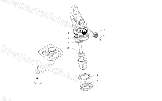 REAR SUSPENSION FRONT ARM SHOCK ABSORBER diagram
