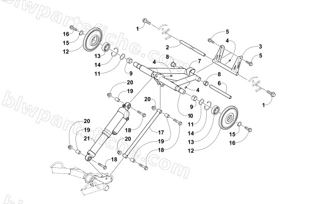REAR SUSPENSION REAR ARM ASSEMBLY diagram