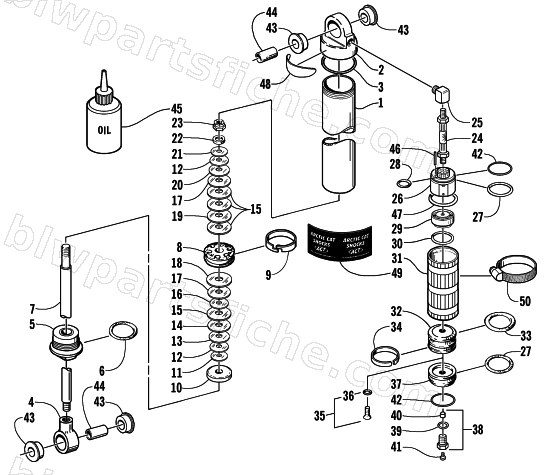 REAR SUSPENSION REAR ARM SHOCK ABSORBER diagram