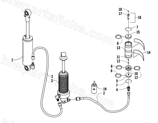 REAR SUSPENSION SHOCK ABSORBER ASSEMBLY diagram