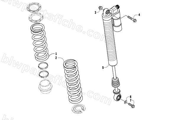 REAR SUSPENSION SHOCK ASSEMBLY diagram