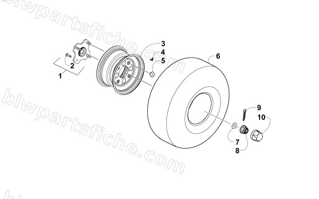 REAR WHEEL ASSEMBLY diagram
