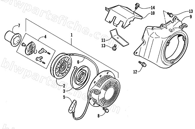 RECOIL STARTER ASSEMBLY diagram