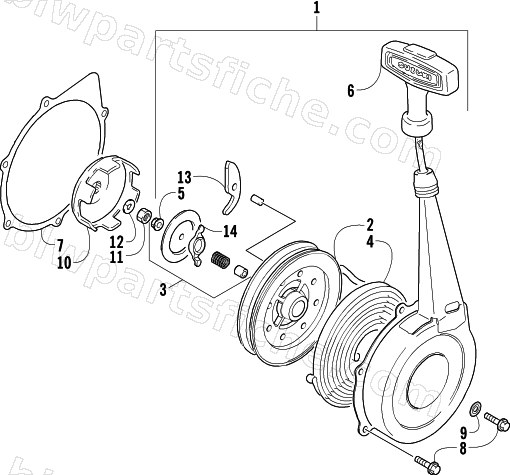 RECOIL STARTER ASSEMBLY diagram