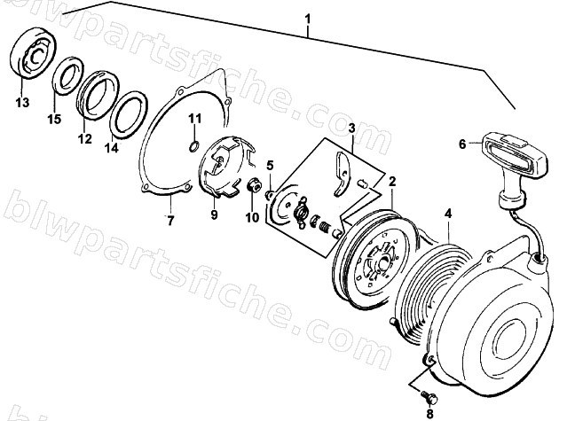 RECOIL STARTER ASSEMBLY diagram