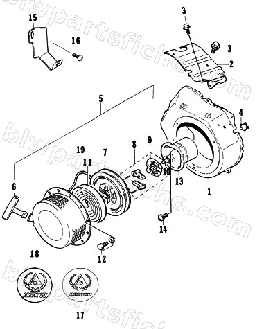 RECOIL STARTER ASSEMBLY diagram