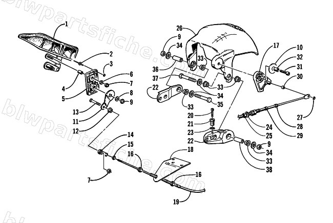 REVERSE DEFLECTOR AND LEVER ASSEMBLY diagram
