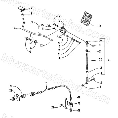 REVERSE SHIFT LEVER ASSEMBLY diagram