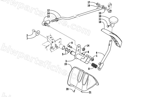 REVERSE SHIFT LEVER ASSEMBLY diagram