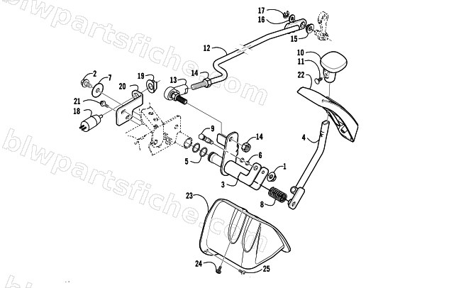 REVERSE SHIFT LEVER ASSEMBLY diagram