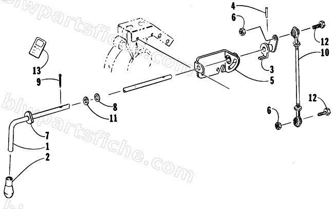 REVERSE SHIFT LEVER ASSEMBLY diagram
