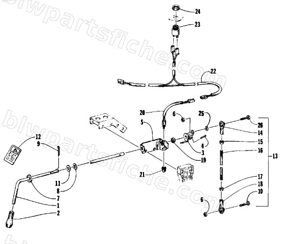REVERSE SHIFT LEVER ASSEMBLY diagram