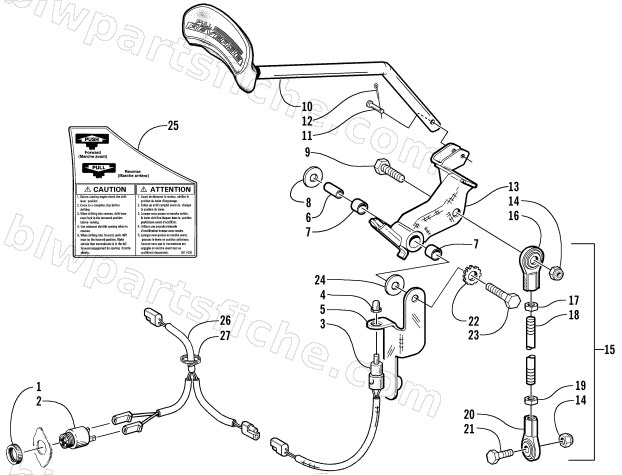 REVERSE SHIFT LEVER ASSEMBLY (OPTIONAL) diagram