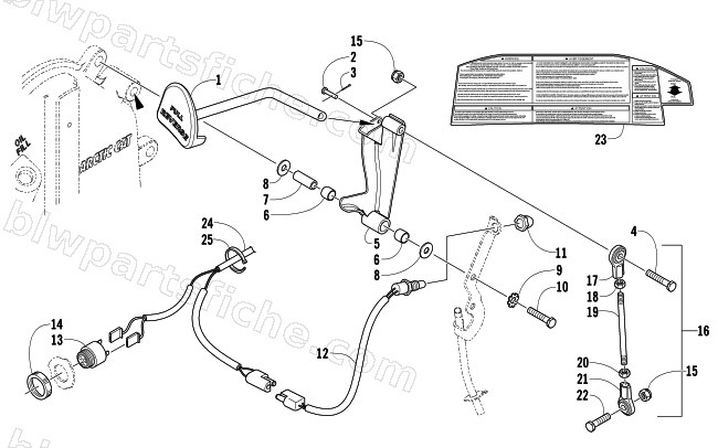 REVERSE SHIFT LEVER ASSEMBLY (Optional) diagram