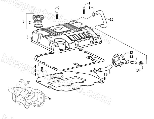 ROCKER ARM COVER AND BREATHER SYSTEM ASSEMBLIES diagram