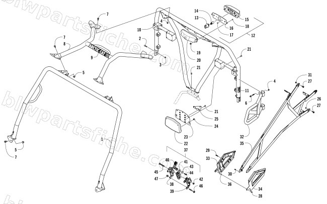 ROPS AND TAILLIGHT ASSEMBLY diagram