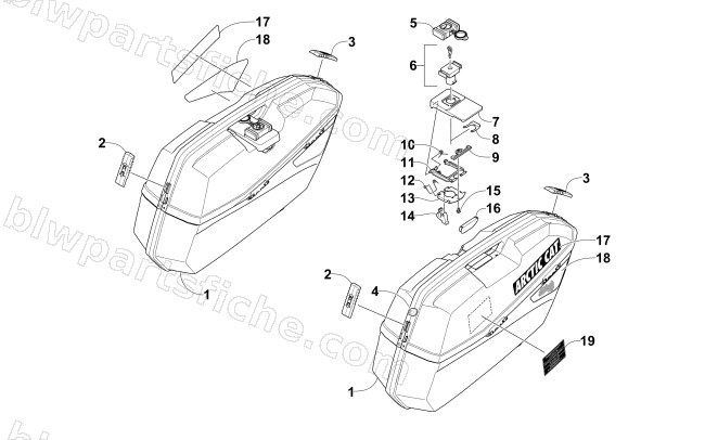 SADDLEBAG ASSEMBLY diagram