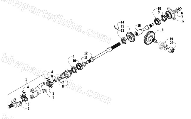 SECONDARY DRIVE ASSEMBLY diagram