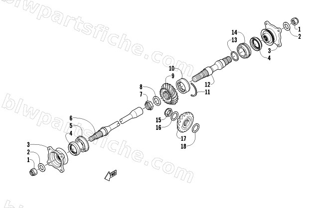SECONDARY DRIVE ASSEMBLY diagram