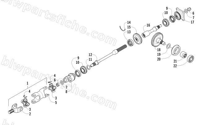 SECONDARY DRIVE ASSEMBLY diagram