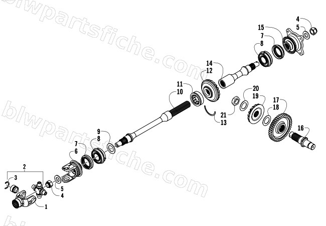 SECONDARY DRIVE ASSEMBLY diagram