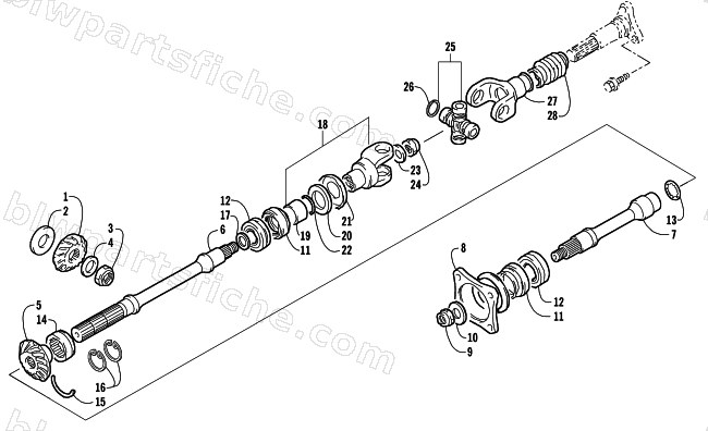 SECONDARY DRIVE ASSEMBLY diagram