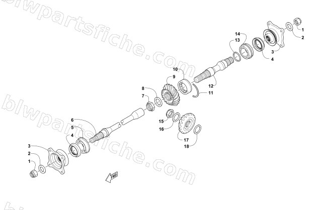 SECONDARY DRIVE ASSEMBLY diagram