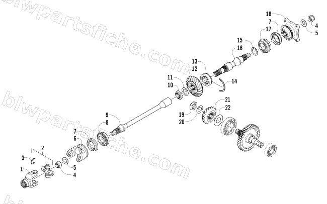 SECONDARY DRIVE ASSEMBLY diagram