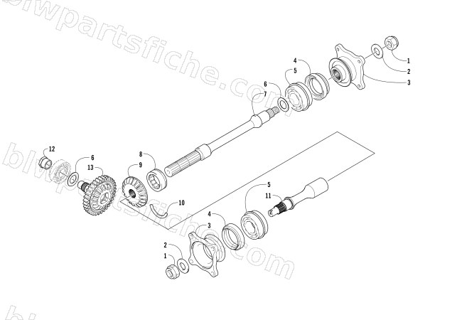 SECONDARY DRIVE ASSEMBLY diagram
