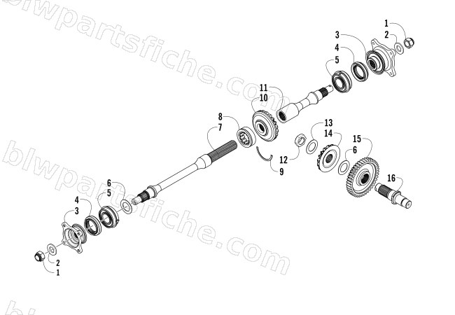 SECONDARY DRIVE ASSEMBLY diagram