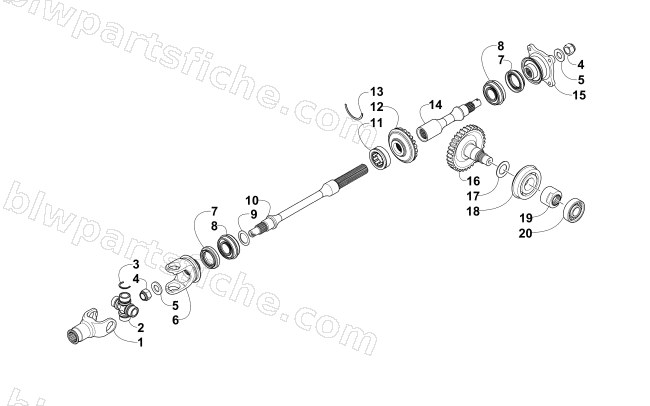 SECONDARY DRIVE ASSEMBLY diagram