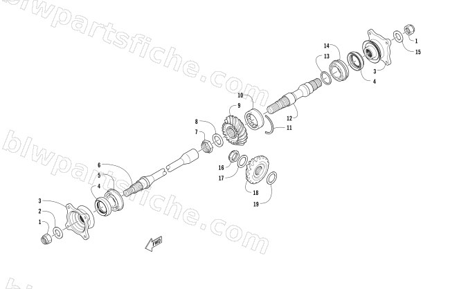 SECONDARY DRIVE ASSEMBLY diagram