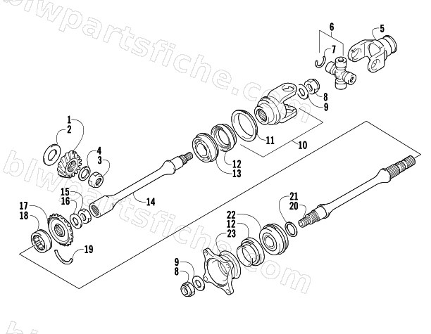 SECONDARY DRIVE ASSEMBLY diagram