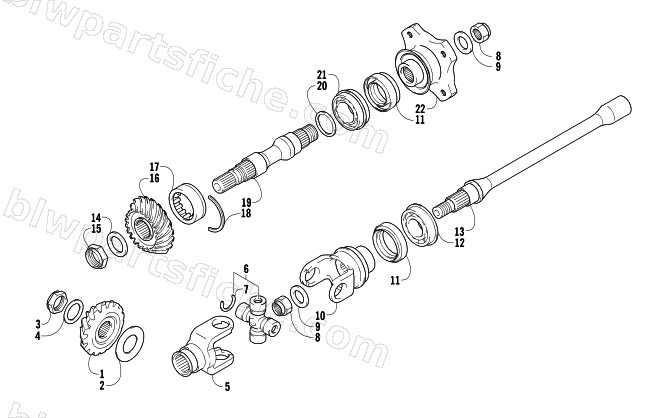 SECONDARY DRIVE ASSEMBLY diagram