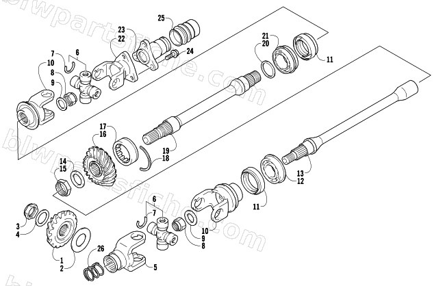 SECONDARY DRIVE ASSEMBLY diagram