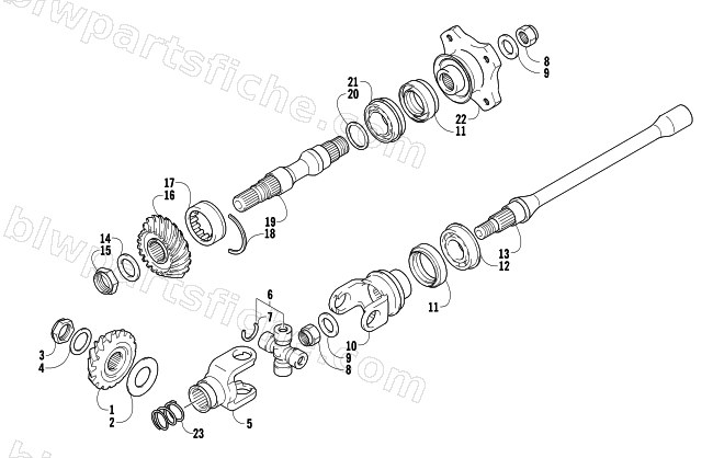 SECONDARY DRIVE ASSEMBLY diagram