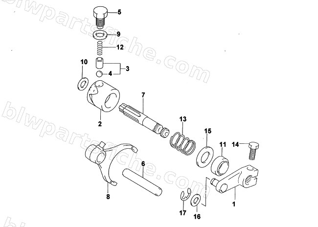 SECONDARY GEAR SHIFT ASSEMBLY diagram