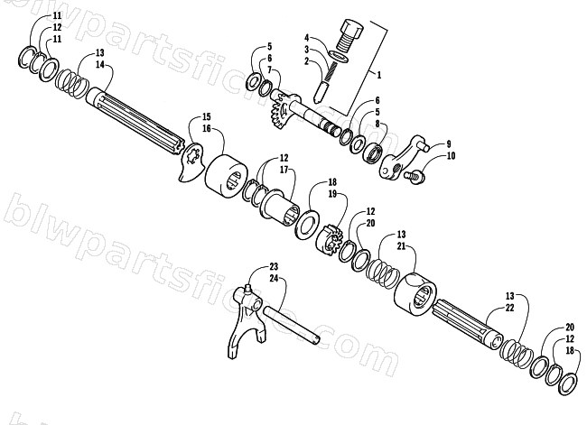 SECONDARY SHIFTING ASSEMBLY diagram