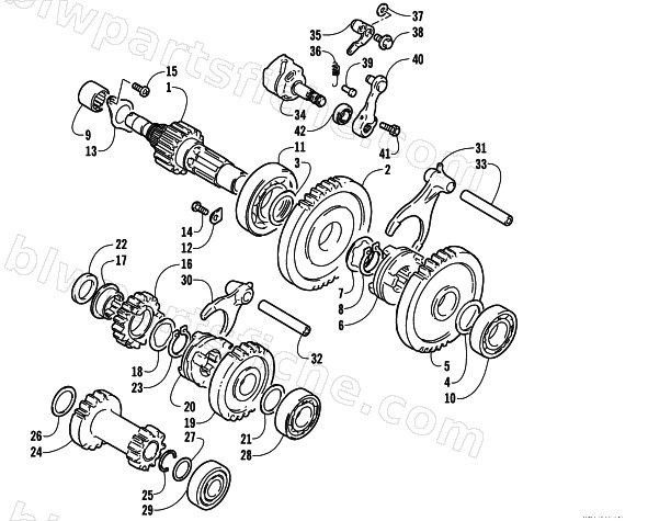 SECONDARY TRANSMISSION ASSEMBLY diagram