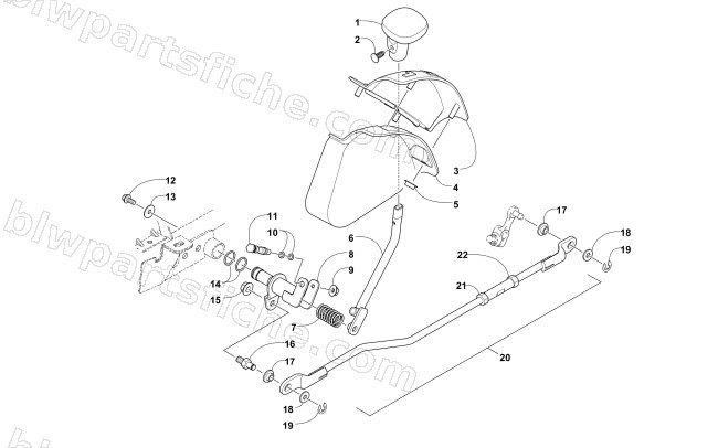 SHIFT LEVER ASSEMBLY diagram