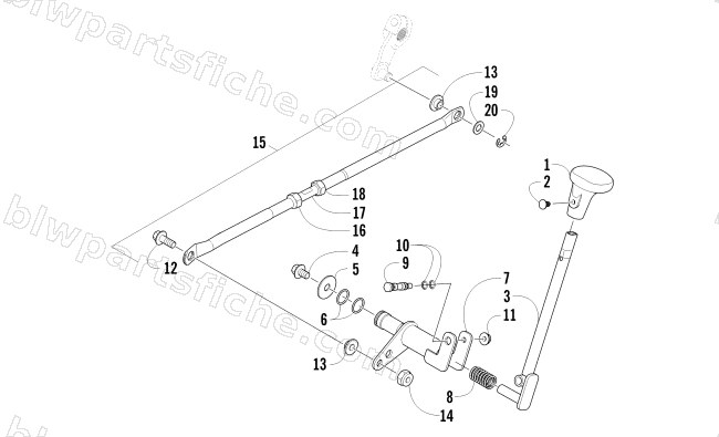 SHIFT LEVER ASSEMBLY diagram