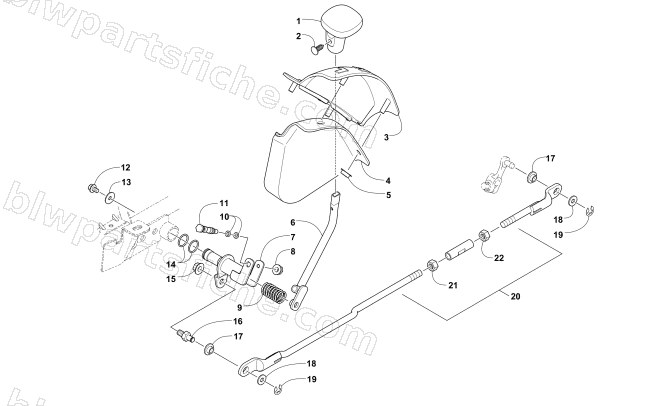 SHIFT LEVER ASSEMBLY diagram