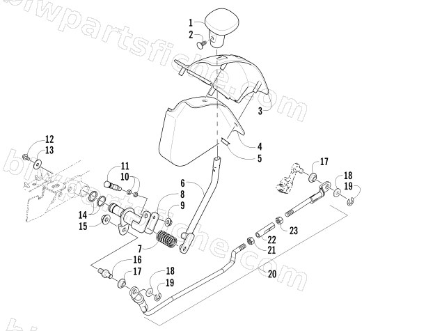 SHIFT LEVER ASSEMBLY diagram