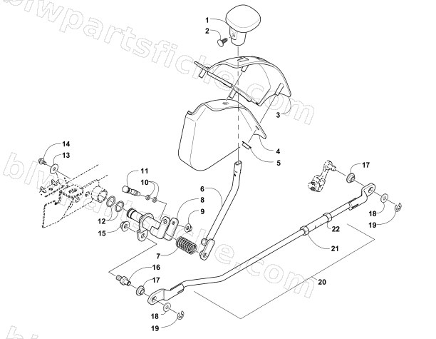 SHIFT LEVER ASSEMBLY diagram