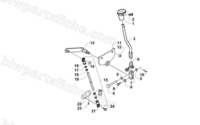 SHIFT LEVER ASSEMBLY diagram