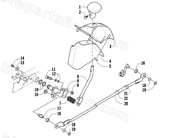 SHIFT LEVER ASSEMBLY diagram