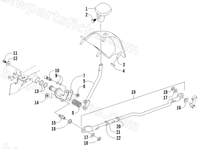 SHIFT LEVER ASSEMBLY diagram