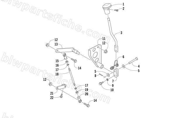 SHIFT LEVER ASSEMBLY diagram